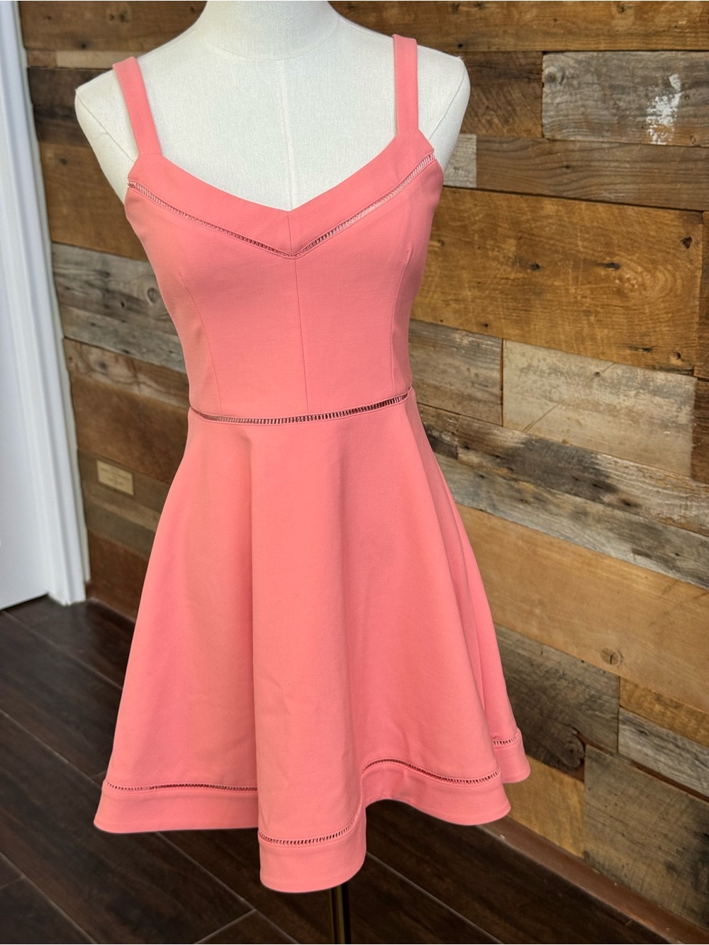 Elizabeth & James Arizona Cutout Ladder Trim Fit & Flare Dress NWT Pink Size 6